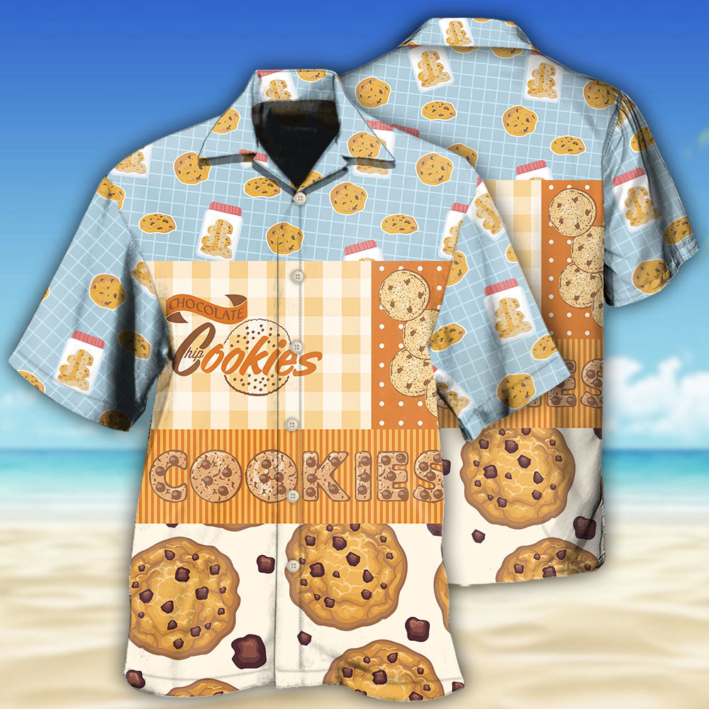 Baking Who Loves Baking Chocolate Chip Cookie - Hawaiian Shirt - Owls Matrix LTD