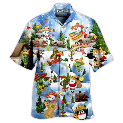 Hawaiian Shirt / Adults / S Christmas Mexican Say Merry Christmas - Hawaiian Shirt - Owls Matrix LTD