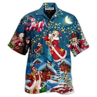 Hawaiian Shirt / Adults / S Christmas Bear Santa In The Night - Hawaiian Shirt - Owls Matrix LTD