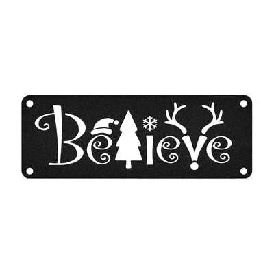 Christmas Believe Sign - Two Colours Led Lights Metal - Owls Matrix LTD
