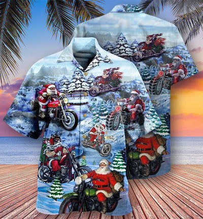 Christmas Driving With Santa Claus Merry Christmas - Hawaiian Shirt - Owls Matrix LTD