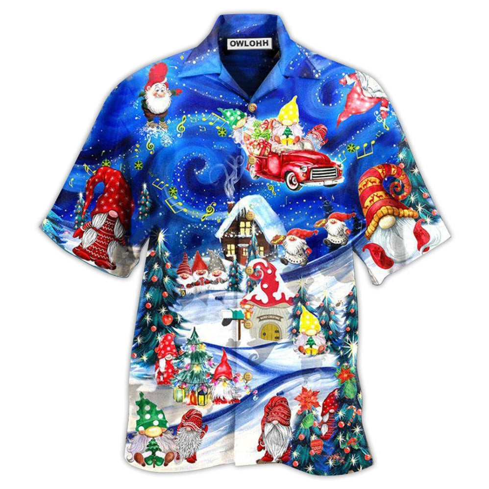 Hawaiian Shirt / Adults / S Christmas Hanging With My Gnomies And Car - Hawaiian Shirt - Owls Matrix LTD