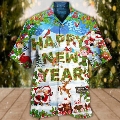 Christmas Happy New Year Snow Merry Christmas - Hawaiian Shirt - Owls Matrix LTD