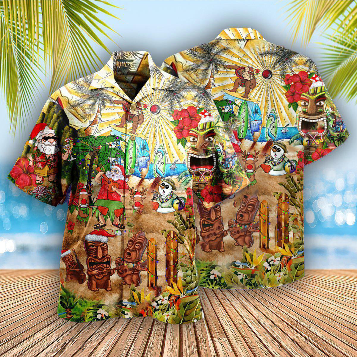 Christmas Mele Kalikimaka From Hawaii With Flower - Hawaiian Shirt - Owls Matrix LTD