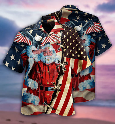 Christmas Patriot Panta Clause - Hawaiian Shirt - Owls Matrix LTD