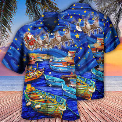Christmas Santa Boat Dreamer - Hawaiian Shirt - Owls Matrix LTD