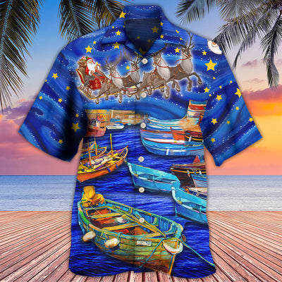Christmas Santa Boat Dreamer - Hawaiian Shirt - Owls Matrix LTD
