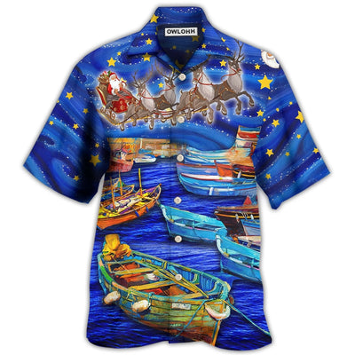 Hawaiian Shirt / Adults / S Christmas Santa Boat Dreamer - Hawaiian Shirt - Owls Matrix LTD