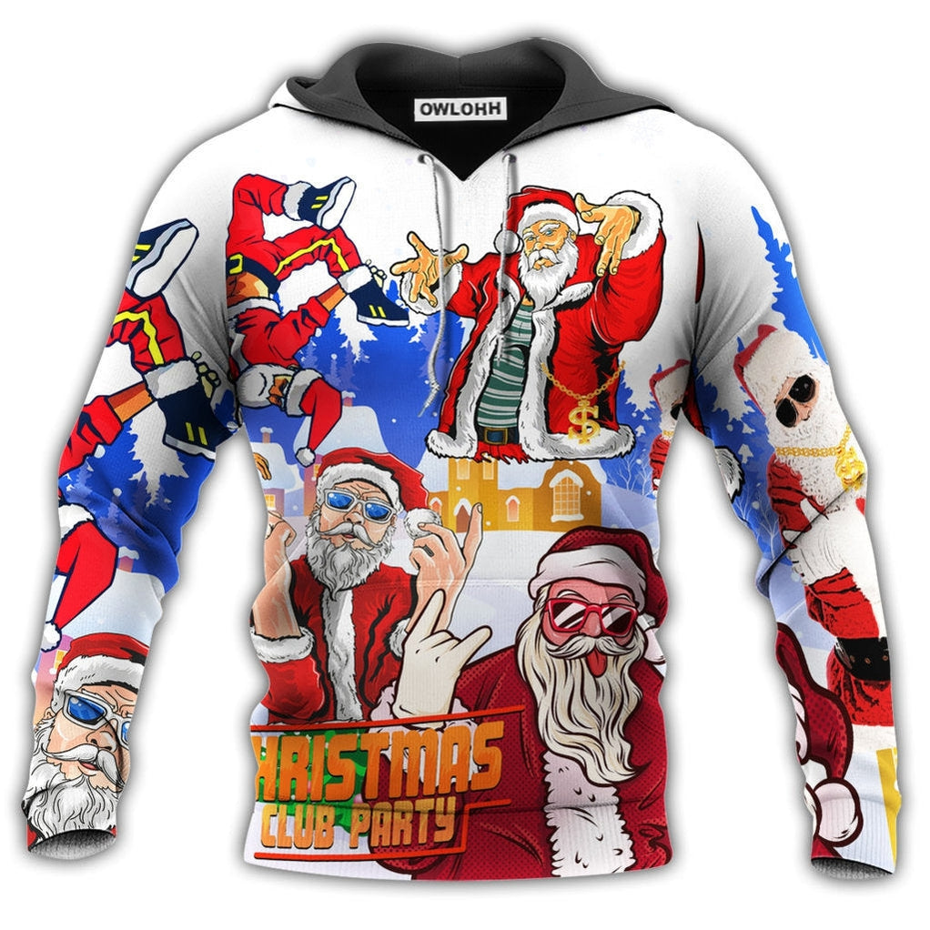 Unisex Hoodie / S Christmas Santa Dances Like A Star With Red Style - Hoodie - Owls Matrix LTD