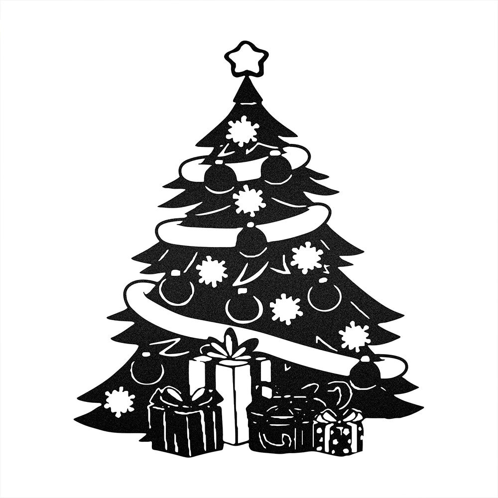 Christmas Xmas Tree And Gifts Merry Christmas - Two Colours Led Lights Metal - Owls Matrix LTD