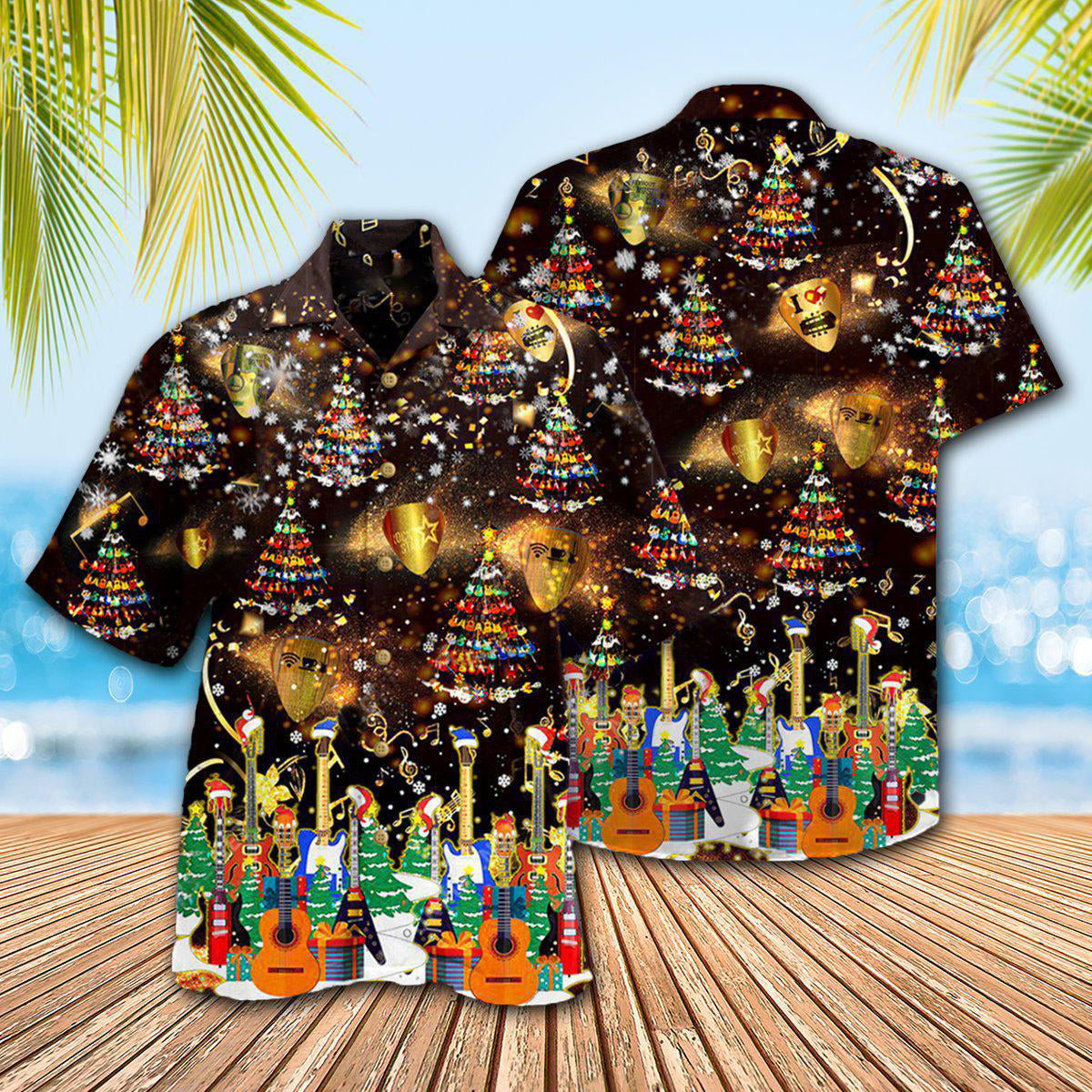 Christmas Yes I Speak Amazing Guitar - Hawaiian Shirt - Owls Matrix LTD