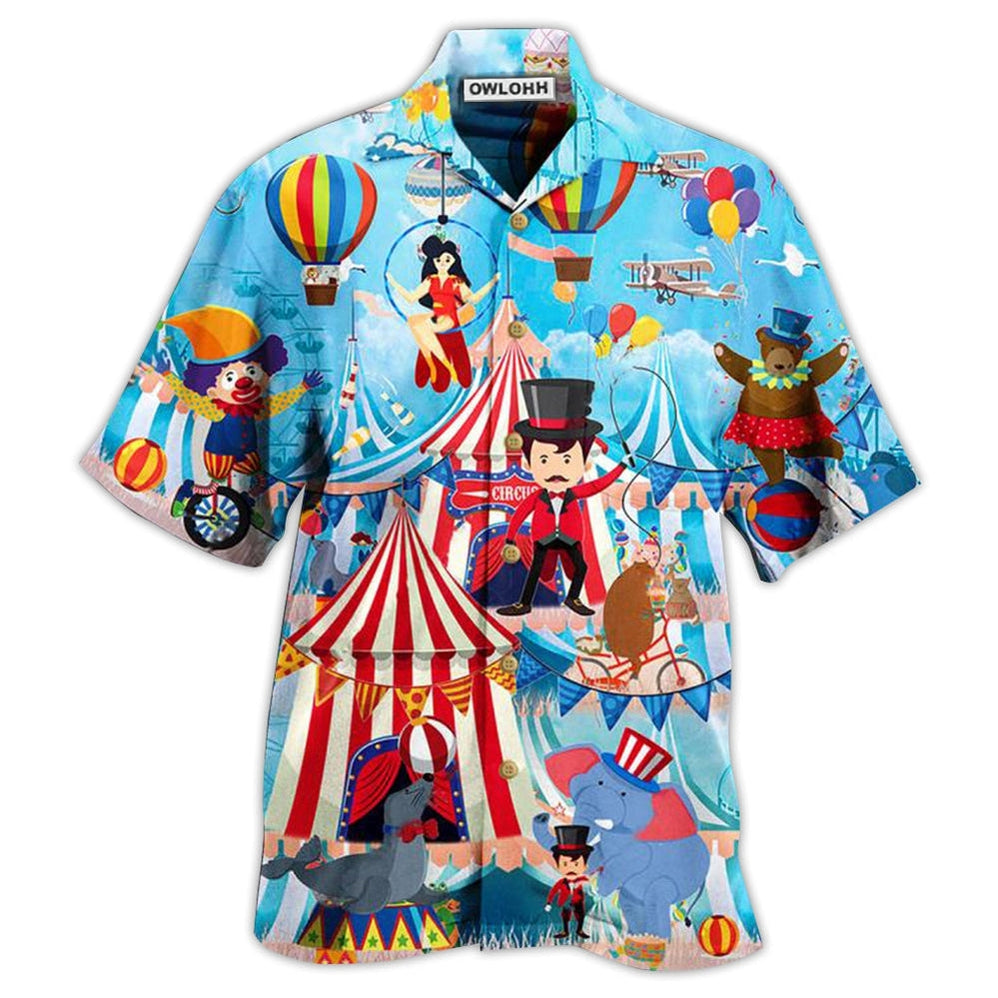 Hawaiian Shirt / Adults / S Circus Love Animals Very Much - Hawaiian Shirt - Owls Matrix LTD