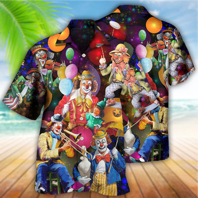 Clown Funny Happy Love Life - Hawaiian Shirt - Owls Matrix LTD