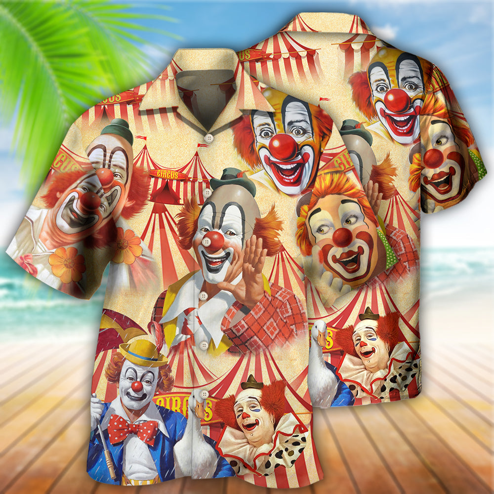 Clown Funny Happy Funny Life - Hawaiian Shirt - Owls Matrix LTD