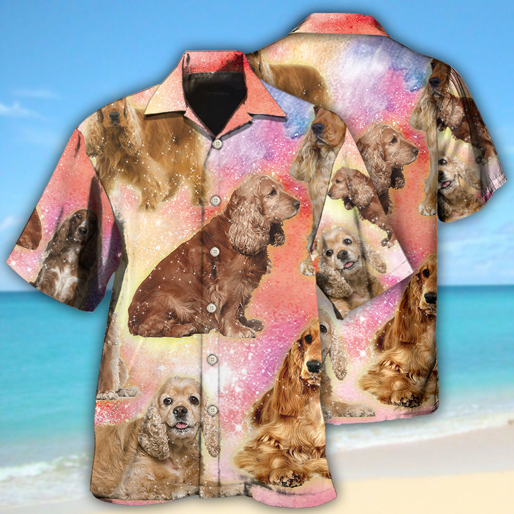 Cocker Spaniel Dog Blur Color Lovely Style - Hawaiian Shirt - Owls Matrix LTD
