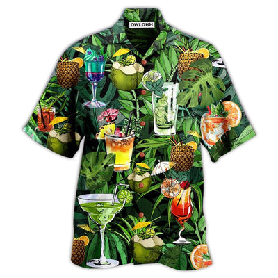 Hawaiian Shirt / Adults / S Cocktail And Fruit Hello Summer - Hawaiian Shirt - Owls Matrix LTD