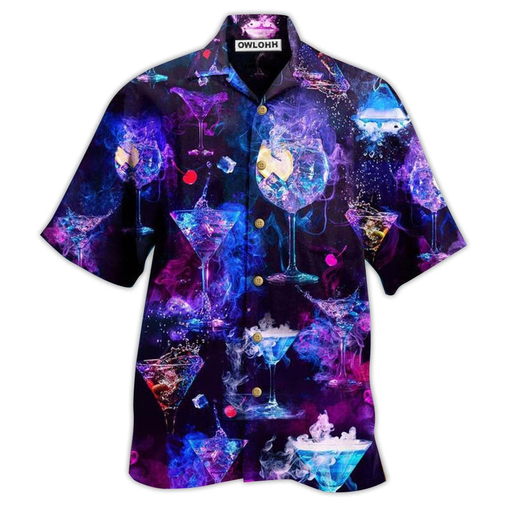 Hawaiian Shirt / Adults / S Cocktail Love The Moon Purple - Hawaiian Shirt - Owls Matrix LTD