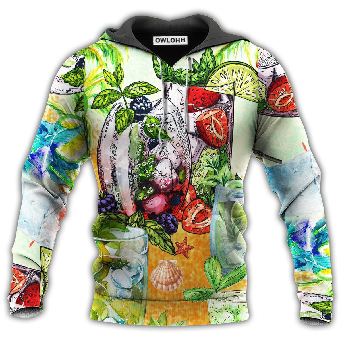 Unisex Hoodie / S Cocktail Mojito Gives Hot Summer Vibe - Hoodie - Owls Matrix LTD