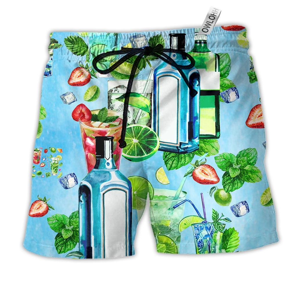 Beach Short / Adults / S Cocktail Sometimes All You Need Is A Mojito - Beach Short - Owls Matrix LTD