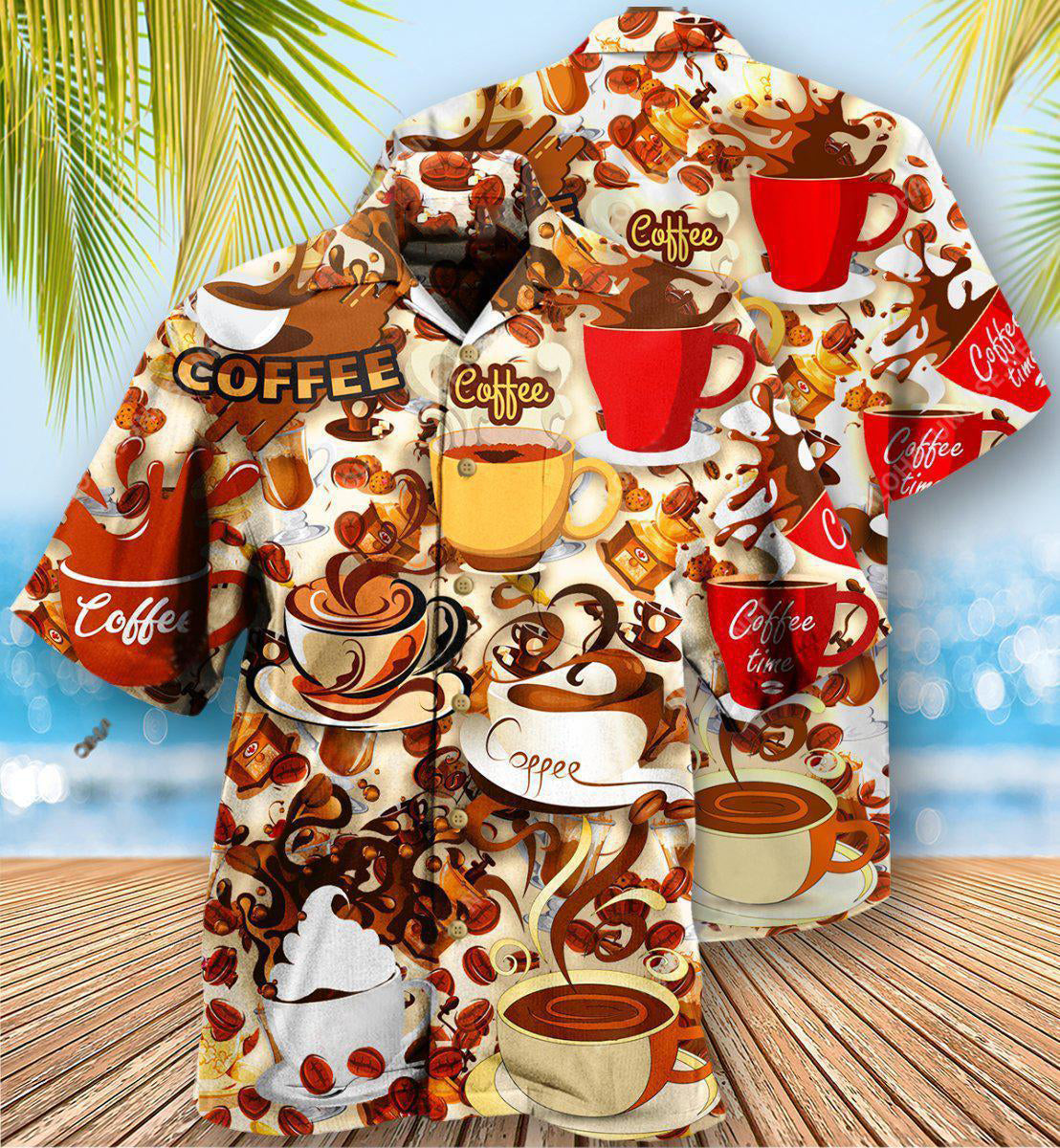 Coffee Everything Gets Better With Coffee - Hawaiian Shirt - Owls Matrix LTD