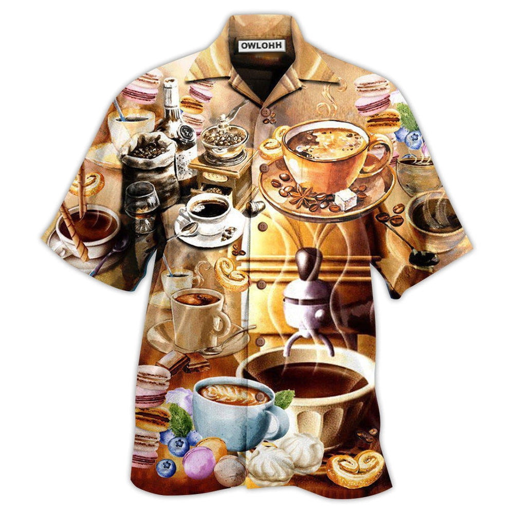 Hawaiian Shirt / Adults / S Coffee You Can Be Sad When You Have A Good - Hawaiian Shirt - Owls Matrix LTD