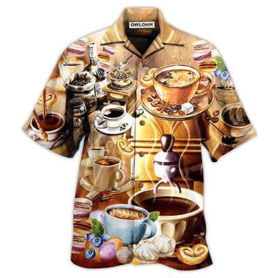 Hawaiian Shirt / Adults / S Coffee You Can Be Sad When You Have A Good - Hawaiian Shirt - Owls Matrix LTD