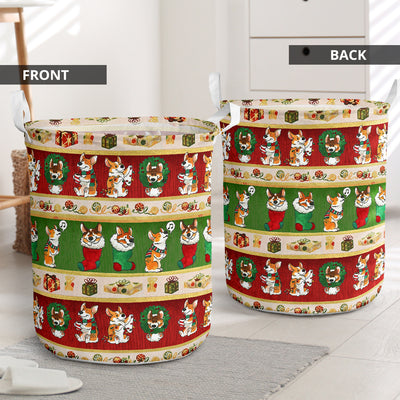Corgi Funny Christmas Lover - Laundry Basket - Owls Matrix LTD