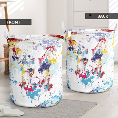 Corgi Watercolor Basic Style - Laundry Basket - Owls Matrix LTD