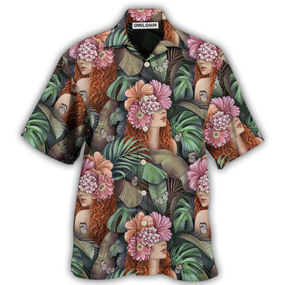 Hawaiian Shirt / Adults / S Country Girl Tropical Leaf Style - Hawaiian Shirt - Owls Matrix LTD