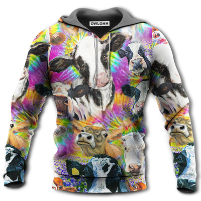 Unisex Hoodie / S Cow Easily Distracted By Cows Colorful Style - Hoodie - Owls Matrix LTD