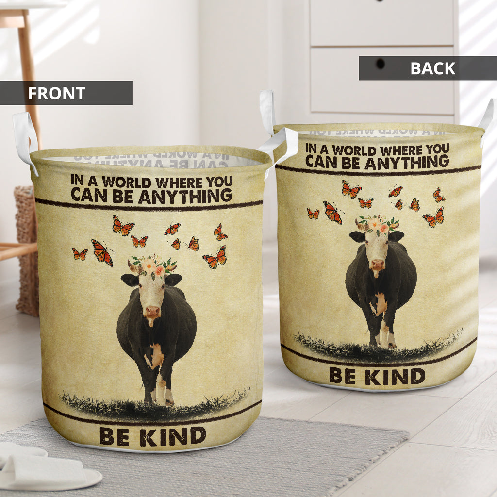 Cow Be Kind Basic Style - Laundry Basket - Owls Matrix LTD