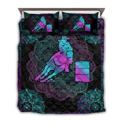 TWIN ( 50 x 60 INCH ) Cowboy Mandala Style Amazing Sleeping - Quilt Set - Owls Matrix LTD