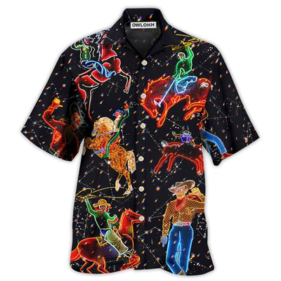 Hawaiian Shirt / Adults / S Cowboy Neon Love Life Love Cool - Hawaiian Shirt - Owls Matrix LTD