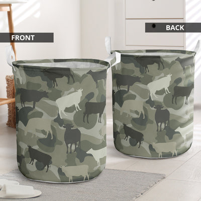 Cow Camo Basic Style - Laundry Basket - Owls Matrix LTD