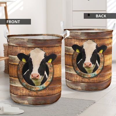 Cow Wood Vintage - Laundry Basket - Owls Matrix LTD