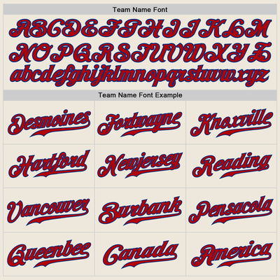 Custom Cream Red-Royal Authentic Baseball Jersey - Owls Matrix LTD