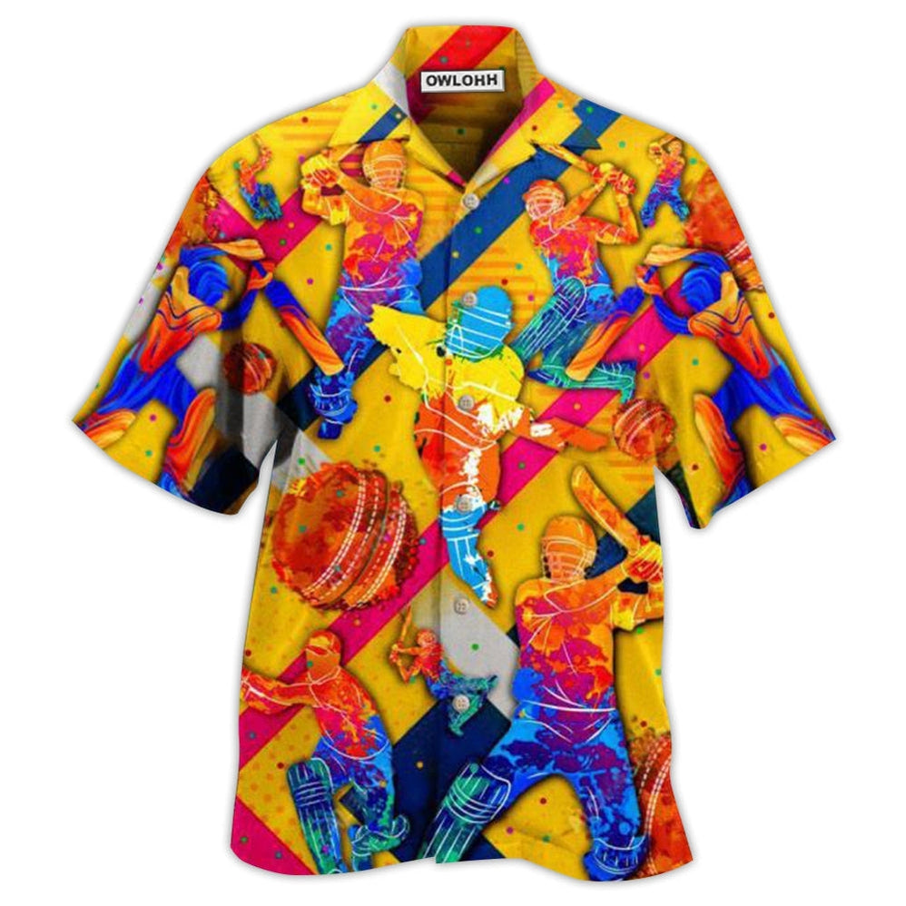 Hawaiian Shirt / Adults / S Cricket Life Is Better With Cricket In Blue - Hawaiian Shirt - Owls Matrix LTD