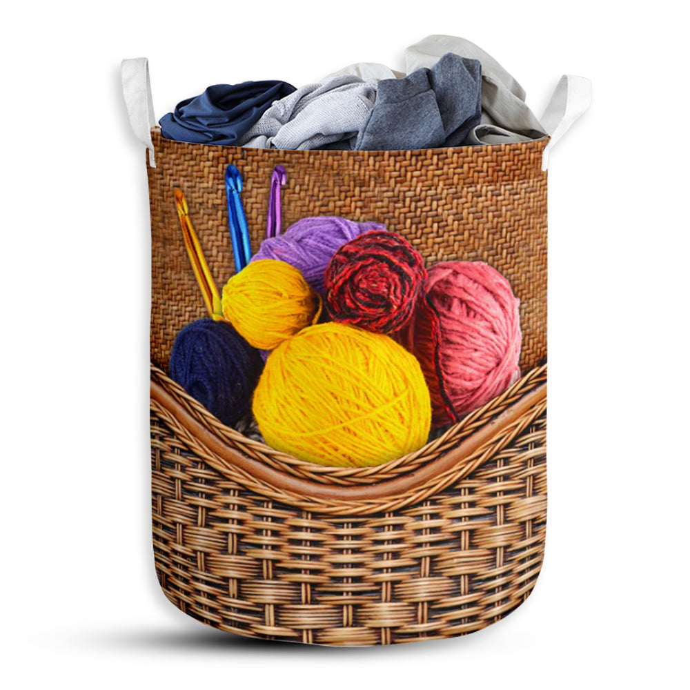 Crochet Rattan Teaxture - Laundry Basket - Owls Matrix LTD