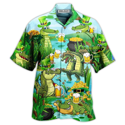 Hawaiian Shirt / Adults / S Beer Crocodile Loves Beer Everyday - Hawaiian Shirt - Owls Matrix LTD
