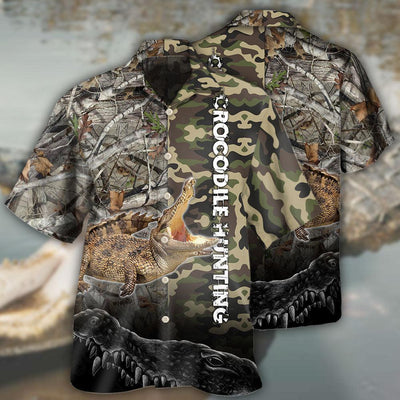 Hunting Crocodile Hunting Camo - Hawaiian Shirt - Owls Matrix LTD
