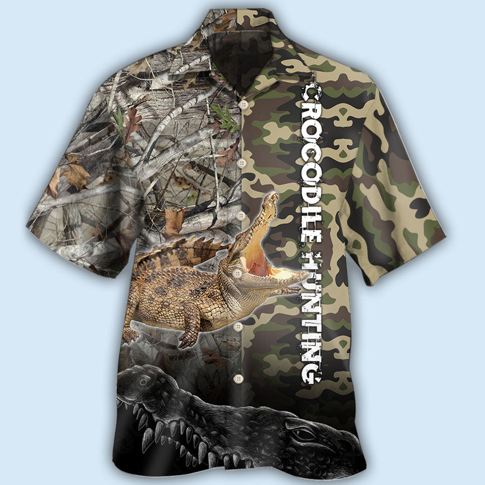 Hunting Crocodile Hunting Camo - Hawaiian Shirt - Owls Matrix LTD