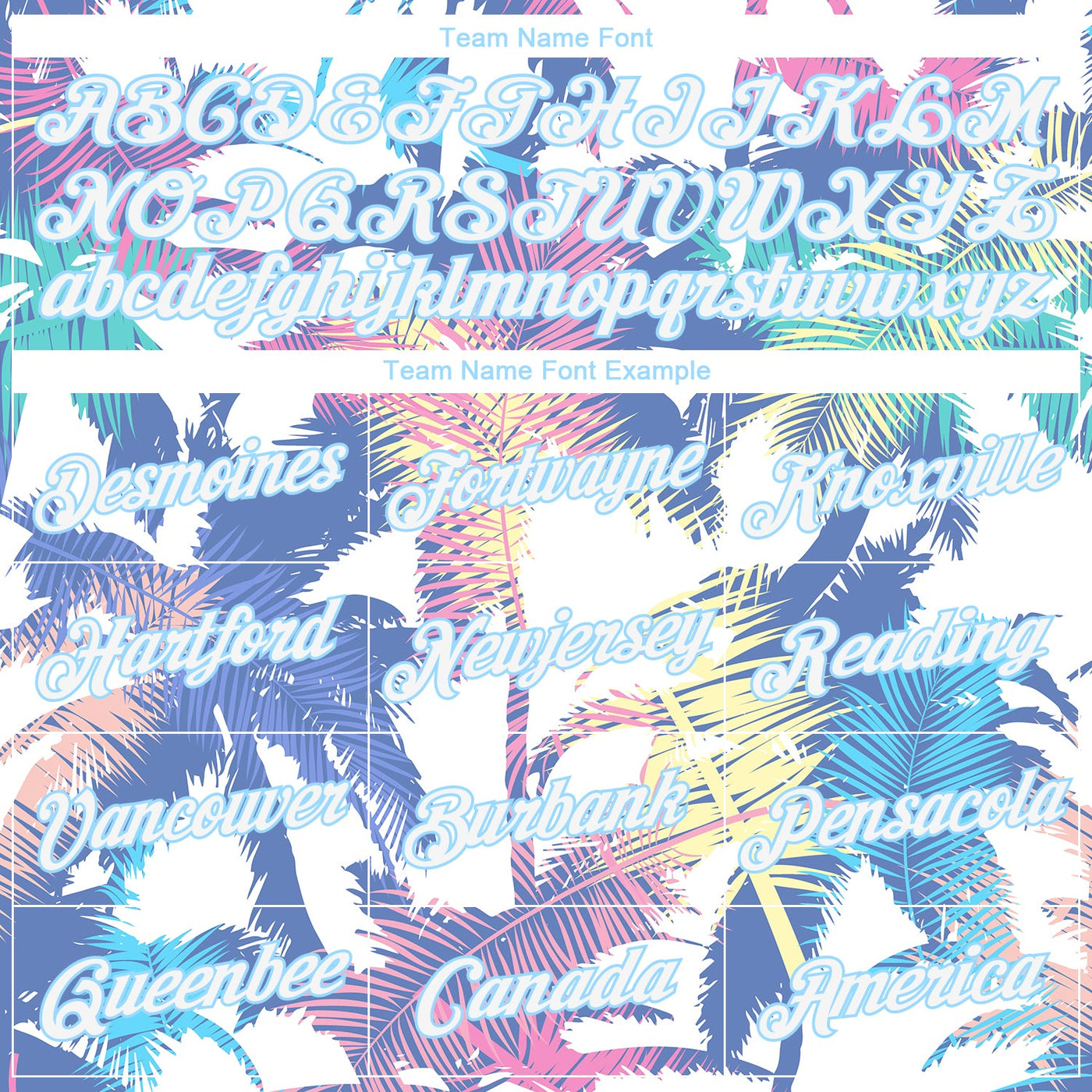 Custom Women's White White-Light Blue Hawaii Palm Trees 3D V-Neck Cropped Baseball Jersey - Owls Matrix LTD