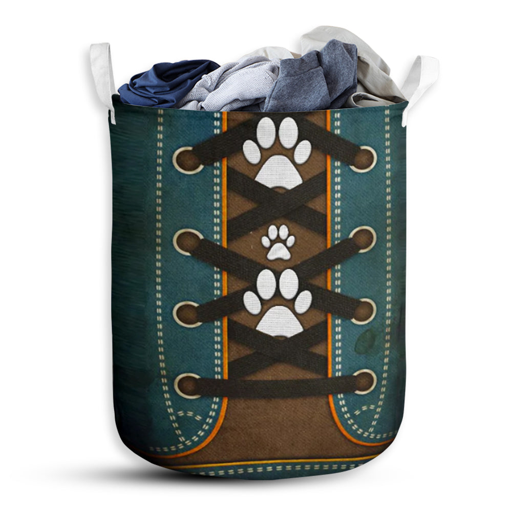 Dog Paw Love Shoes - Laundry Basket - Owls Matrix LTD