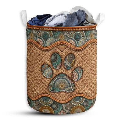 Dog Rattan Mandala Style - Laundry Basket - Owls Matrix LTD