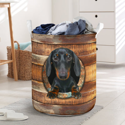 Dachshund Cute Basic Style – Laundry Basket - Owls Matrix LTD