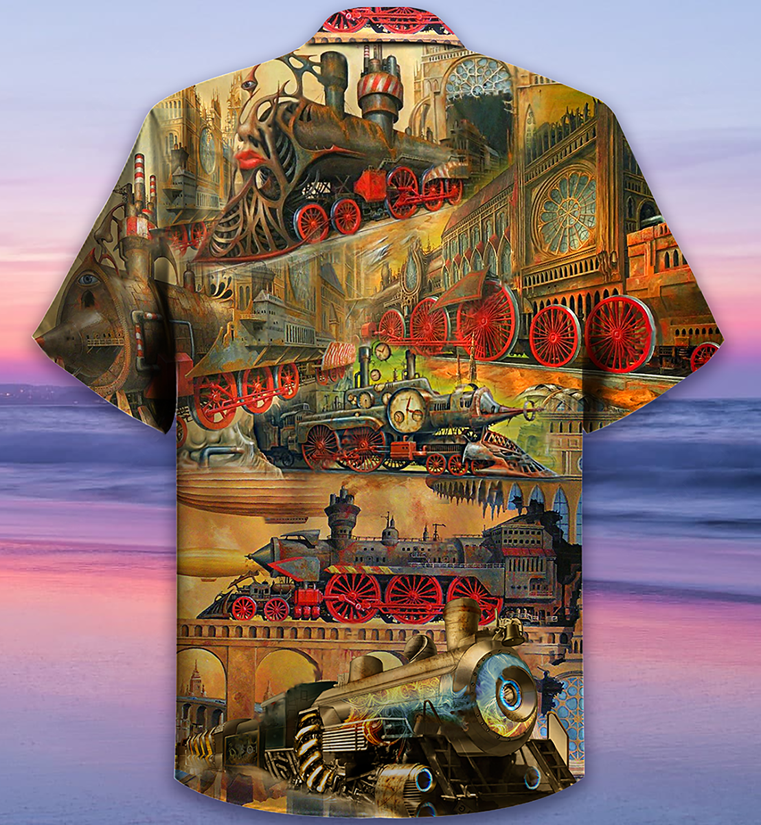 Train My Life Is A Train - Hawaiian Shirt - Owls Matrix LTD