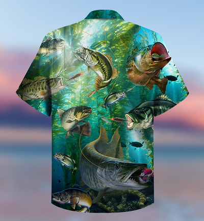 Fishing More Worry Less Blue Ocean - Hawaiian Shirt - Owls Matrix LTD