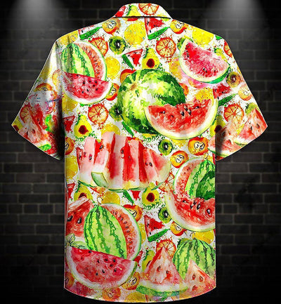 Fruit Summer Time Watermelon - Hawaiian Shirt - Owls Matrix LTD
