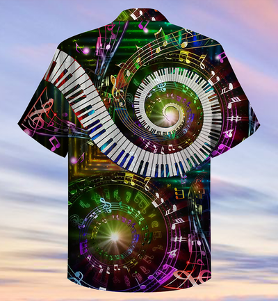 Piano Music 10 Fingers 88 Keys Piano - Hawaiian Shirt - Owls Matrix LTD