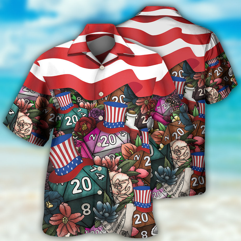 D20 Independence Day - Hawaiian Shirt - Owls Matrix LTD